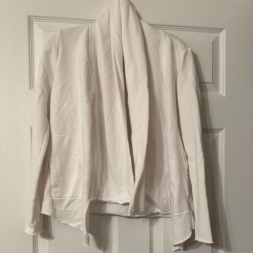 Athleta White Cardigan Sweater